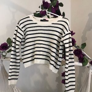 cropped knit sweater